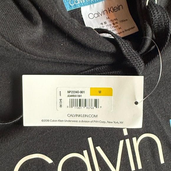 NWT Men's Calvin Klein Logo Pullover Hoodie Sweatshirt Medium (K17) - Picture 4 of 5